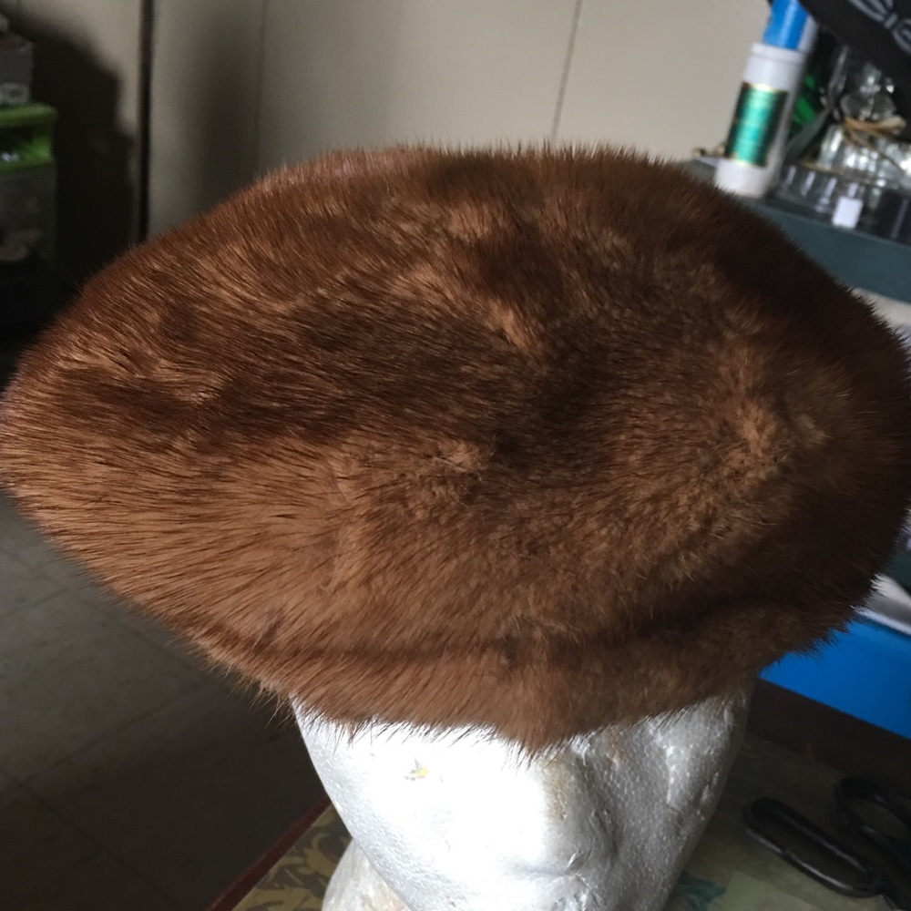 Deep brown mink nape cap size medium to large fix